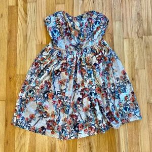 Velvet Strapless Holiday Mini Dress